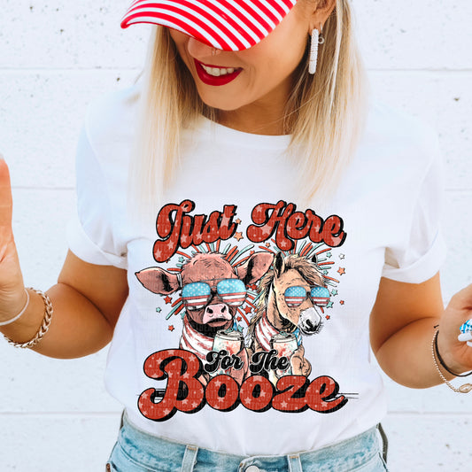 Just Here For the Booze - DTF Transfer