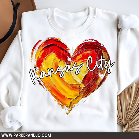 Kansas City Chiefs Football Heart