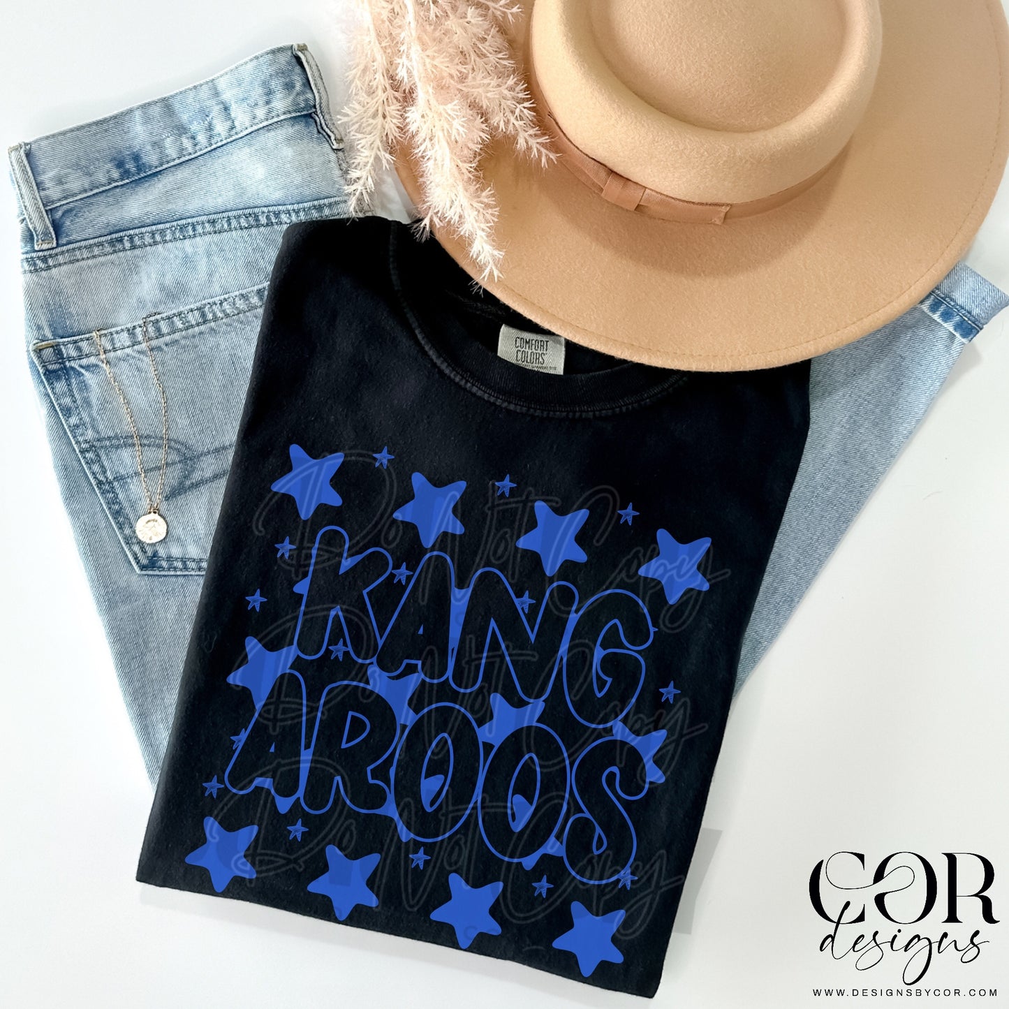 Kangaroos (blue stars)