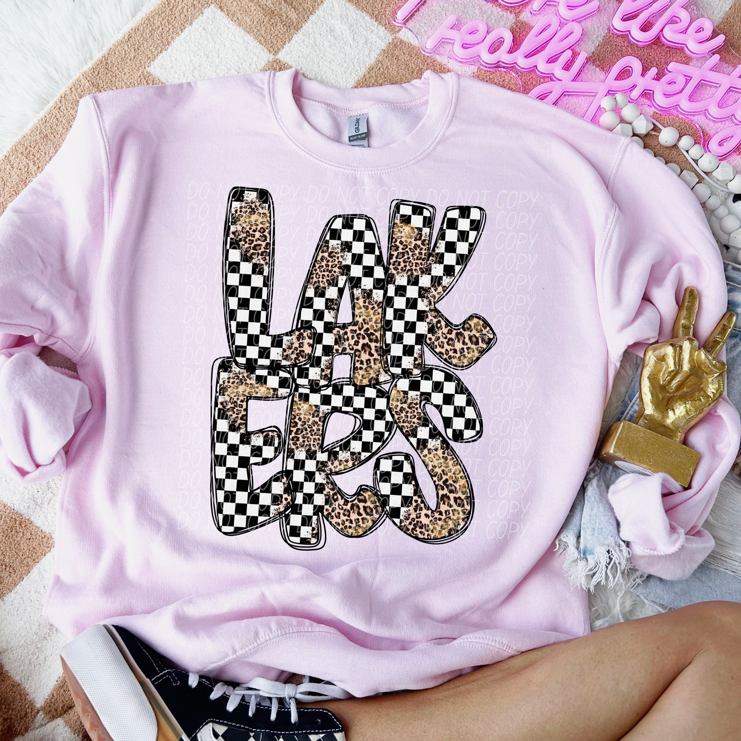 Lakers Checkered Cheetah