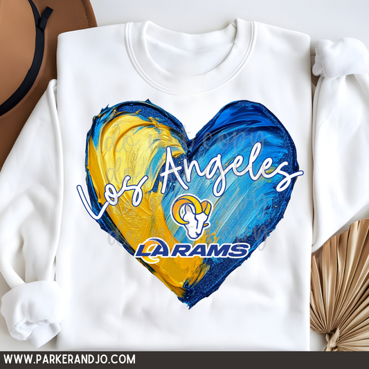 Los Angeles Rams Football Heart