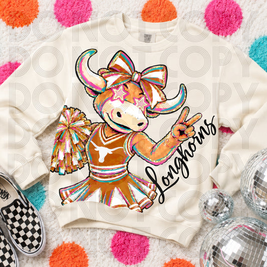 Cropped Delulu Cheerleader Longhorns