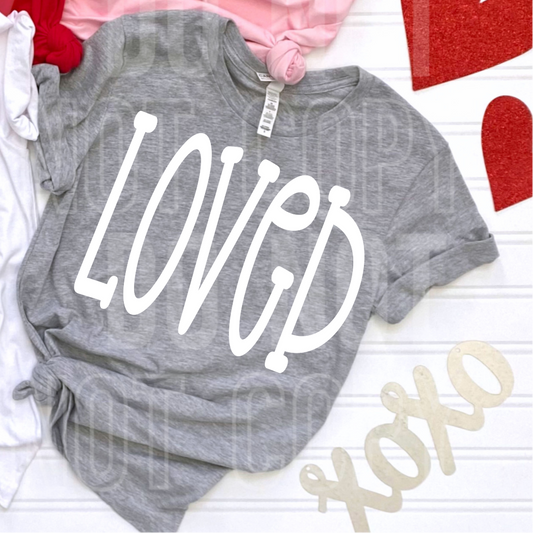 LOVED (WHITE FONT)