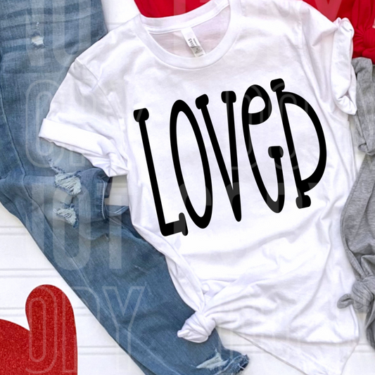LOVED (BLACK FONT)