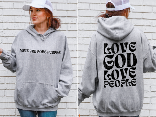 Love god love people -black (front)