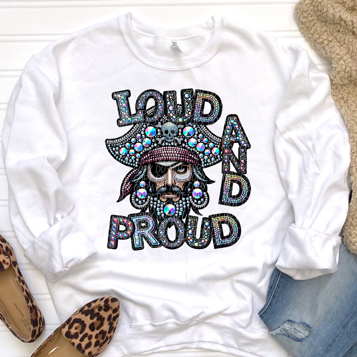 Loud and proud Pirates (rhinestones)