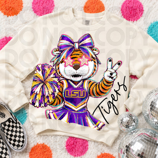 Cropped Delulu Cheerleader Tigers