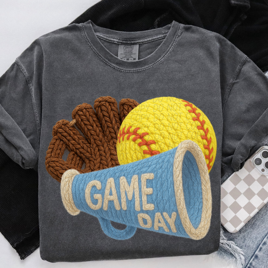 Yarn - Game Day light blue softball