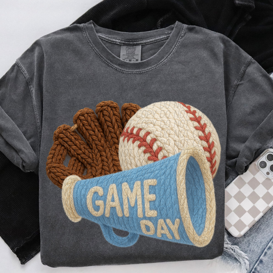 Yarn - Game Day light blue baseball