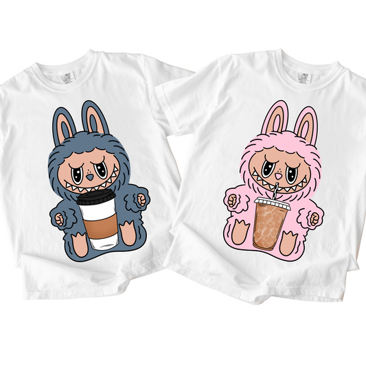 Labubu w/coffee (blue)