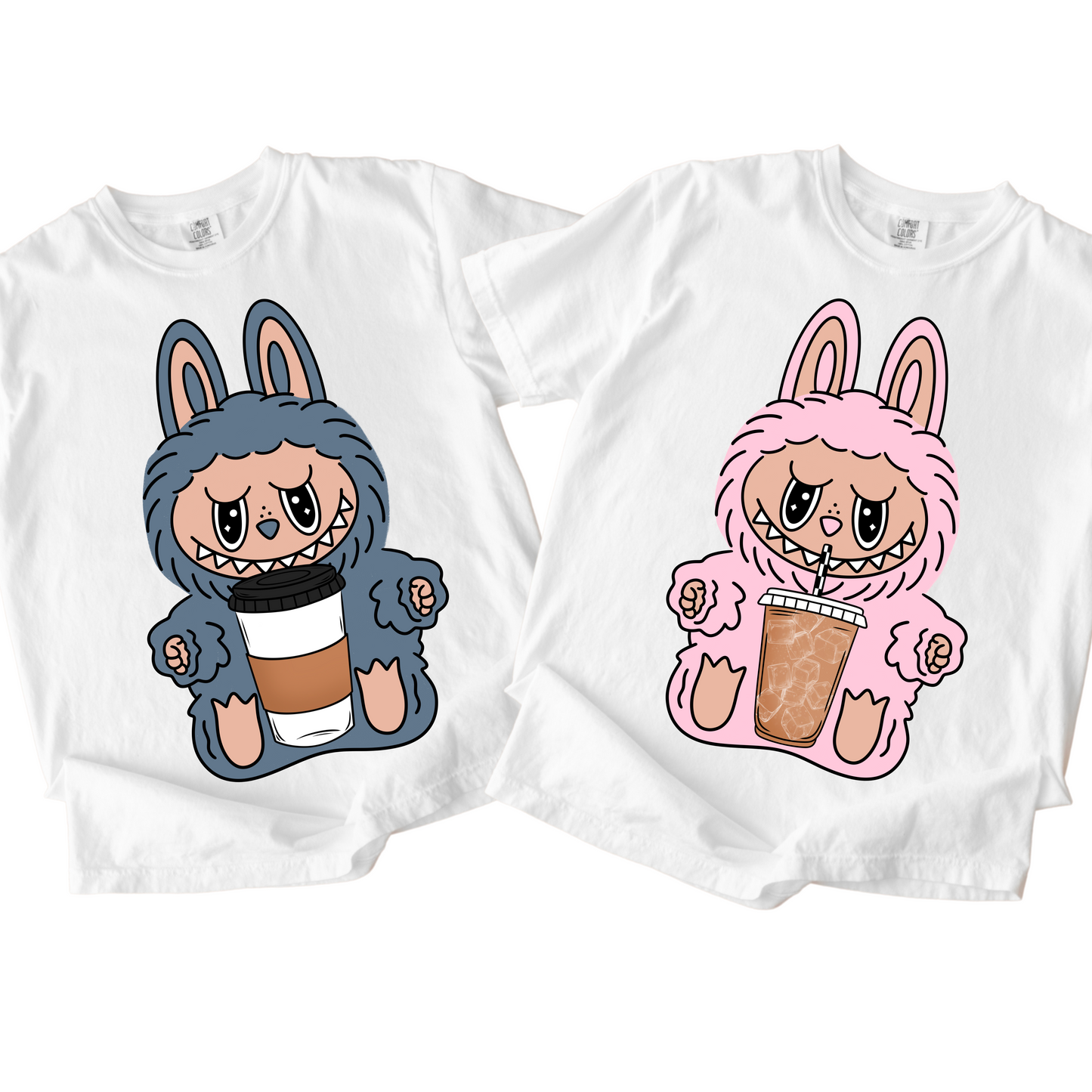 Labubu w/coffee (pink)