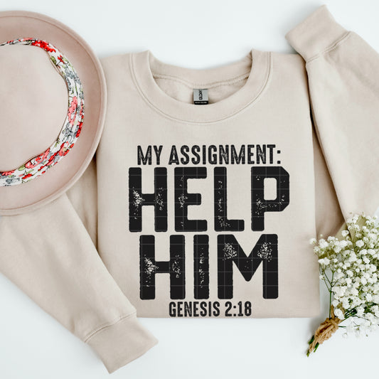 MY ASSIGNMENT: HELP HIM GENESIS 2:18