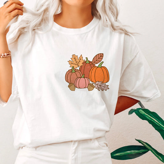 Multicolored pumpkins-pocket