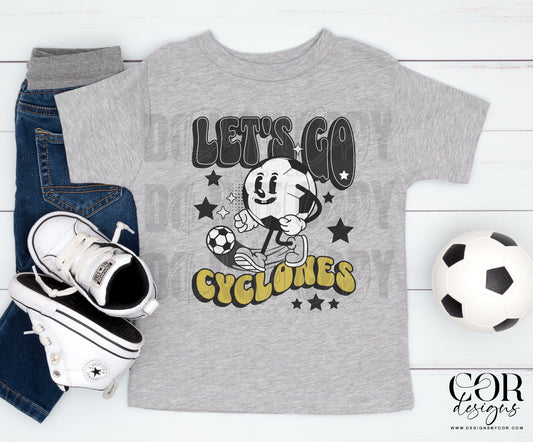 Lets Go Cyclones Black And Gold Soccer