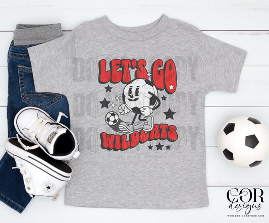 Lets Go Wildcats Red Soccer