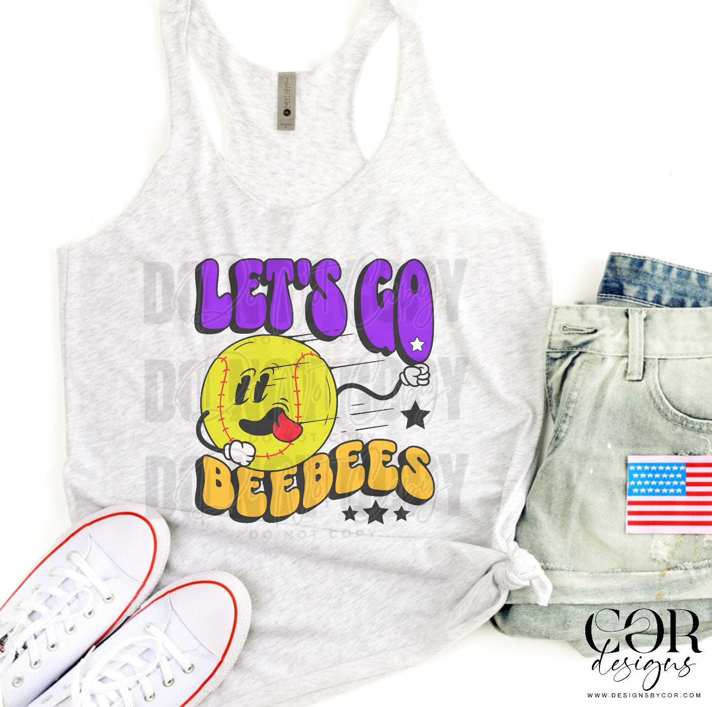 Lets Go Rebels Purple And Orange Softball