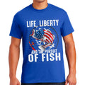 Life Liberty and The Pursuit of Fish WHITE - DTF Transfer