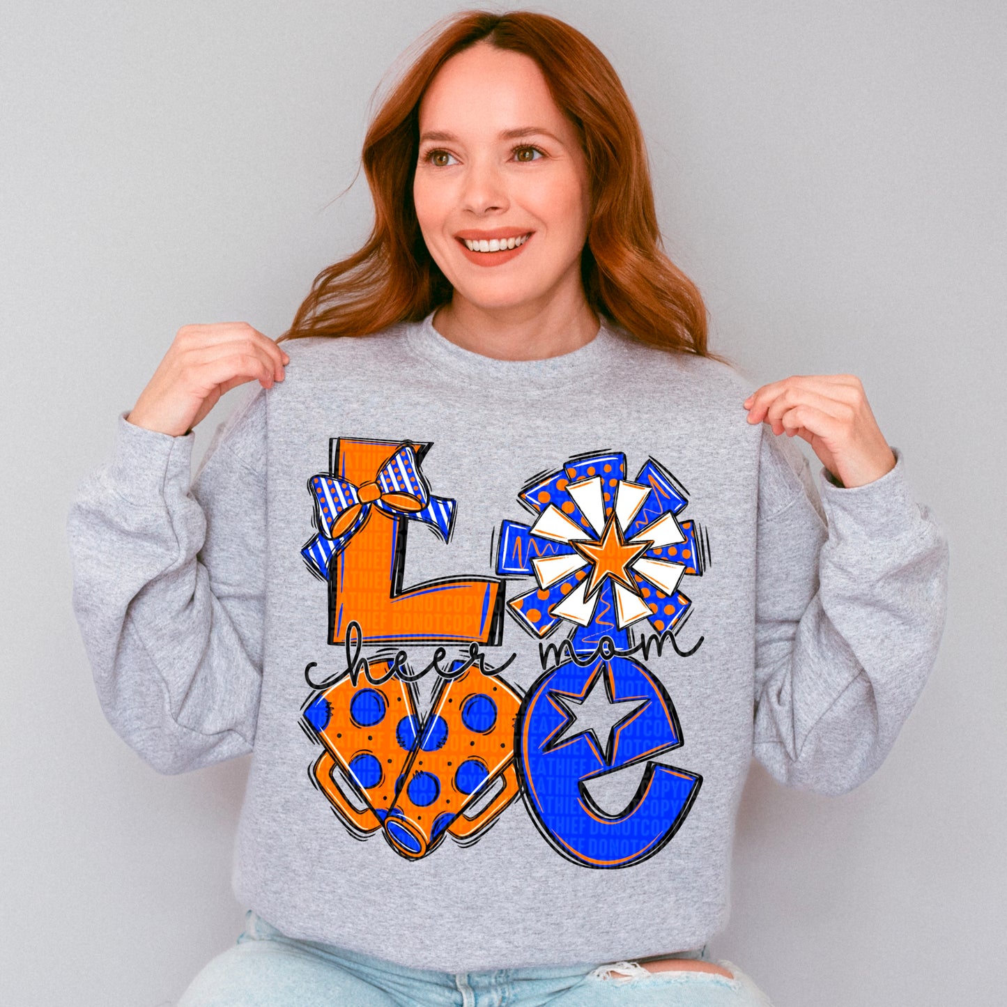 Orange and Blue Love Cheer Mom