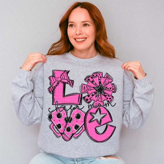 Pink Cheer Love Cheer Mom