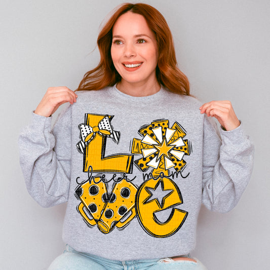 Yellow Cheer Love Cheer Mom