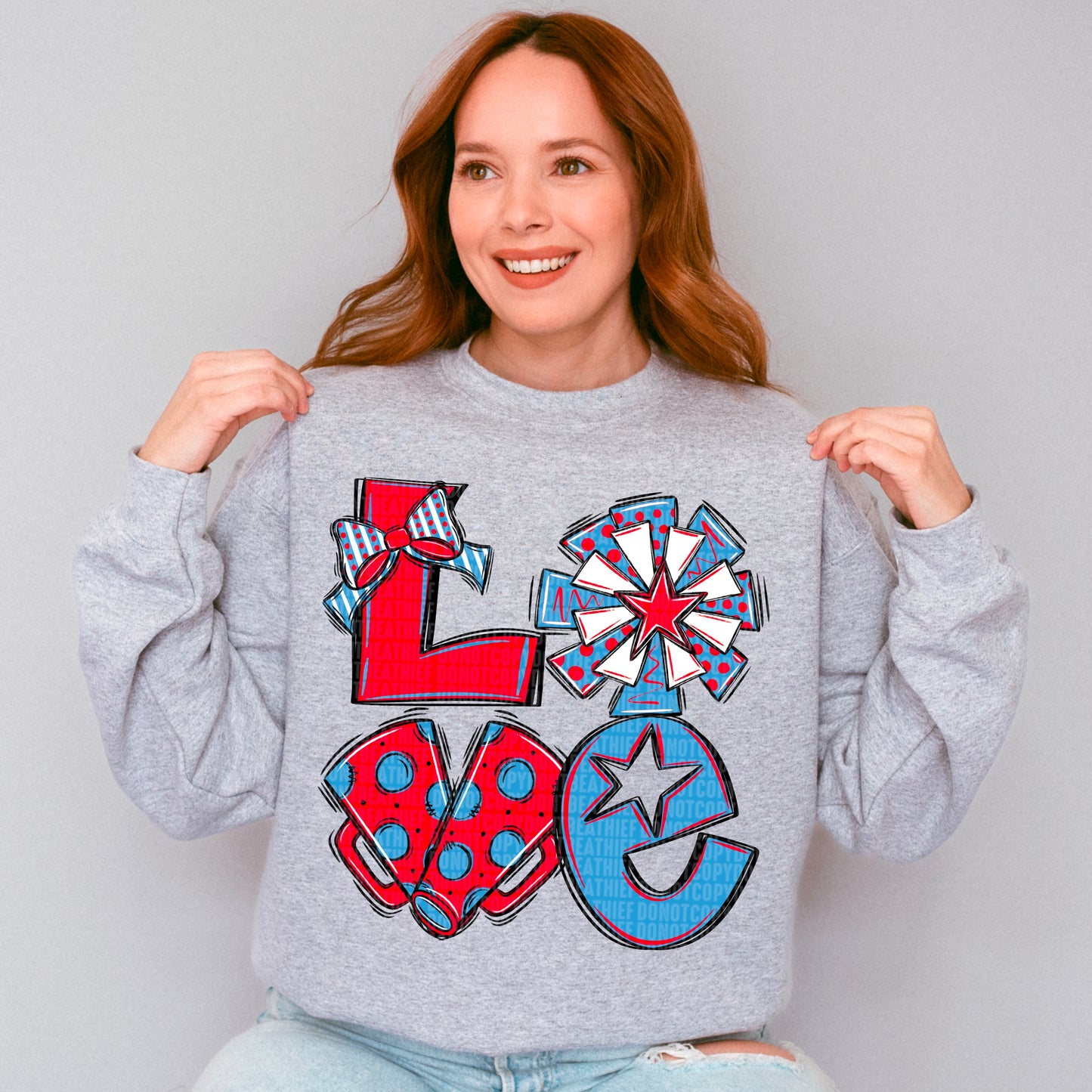 Blue and Red Cheer Love