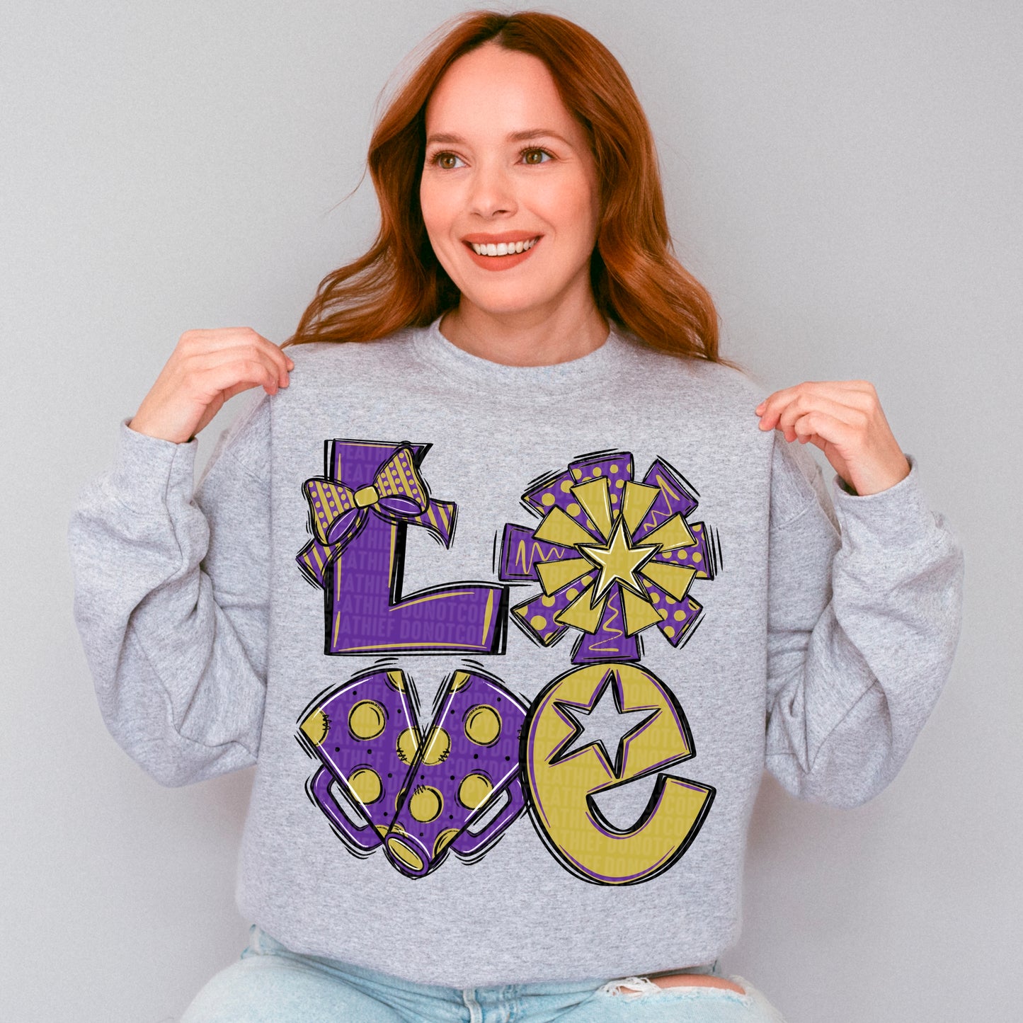 Purple and Gold Love Cheer