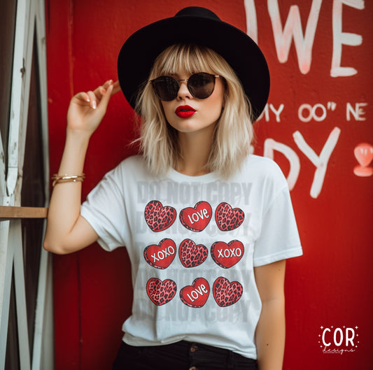 XOXO LOVE Leopard Hearts