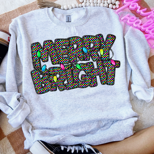 Merry and bright checkered