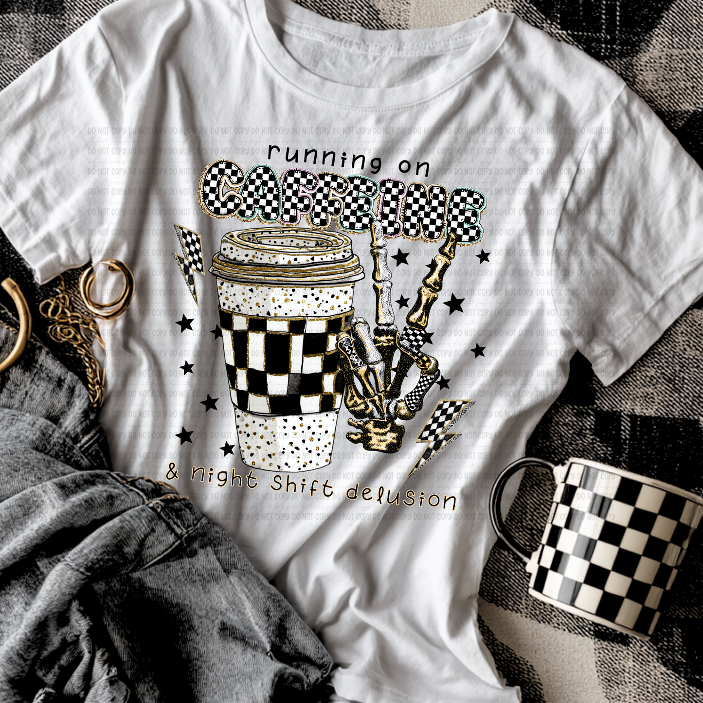 CAFFEINE NIGHT SHIRT DELUSION