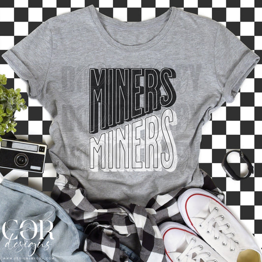 Miners Black And White