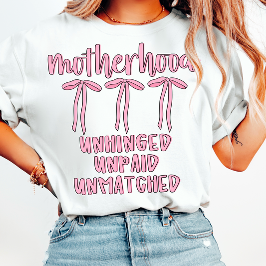 Motherhood-unhinged, unpaid, unmatched