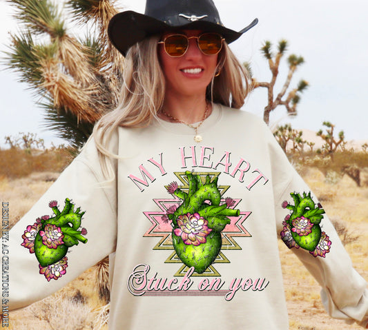 My Heart Stuck On You CHEST- DTF Transfer