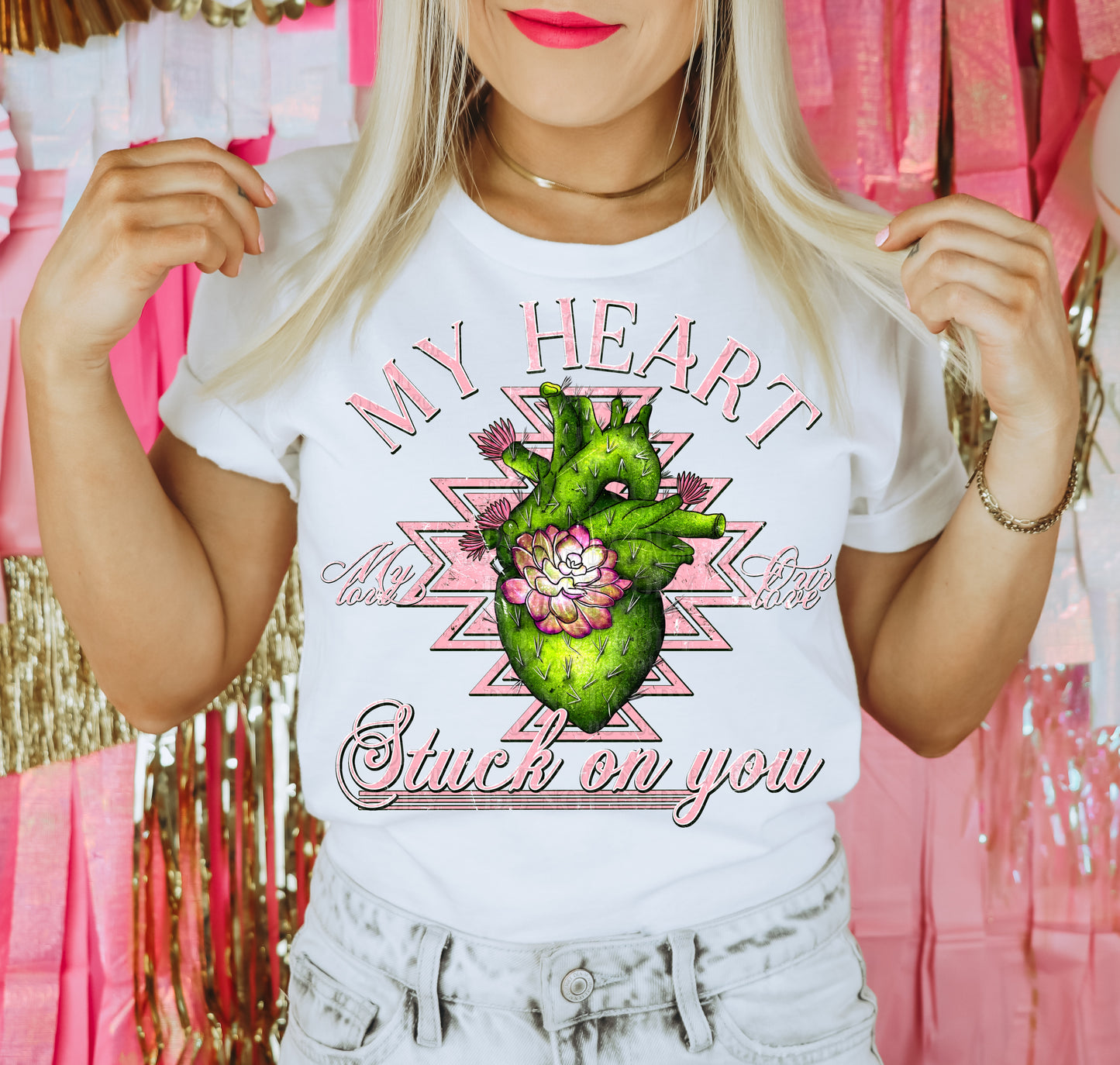 My Heart Stuck On You-My Lord Our Love SLEEVE- DTF Transfer