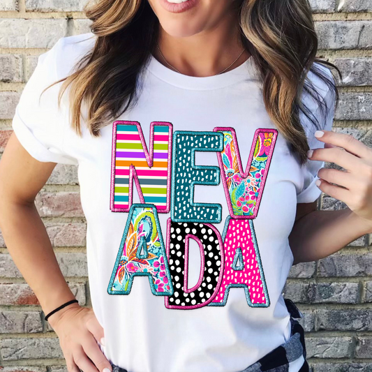 Faux Embroidery Patterned Nevada