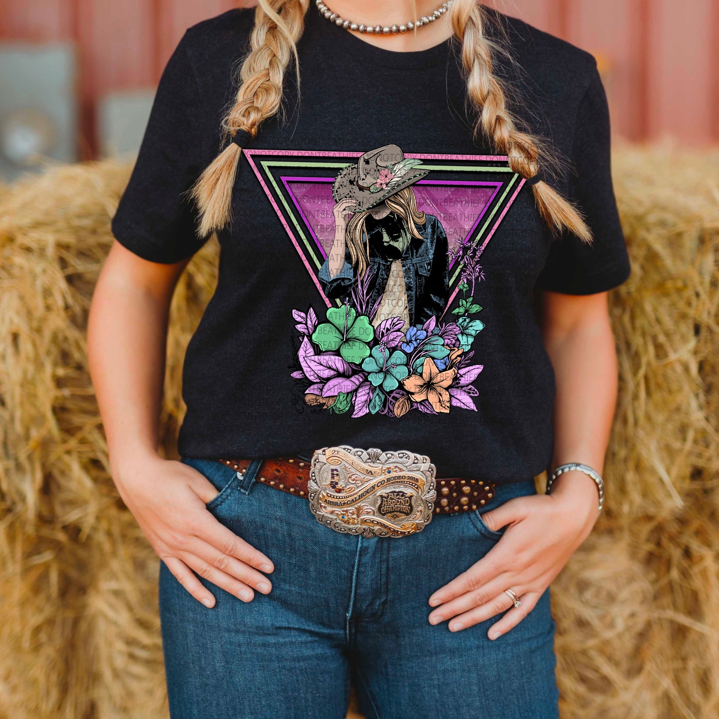 Neon Cowgirl - DTF Transfer
