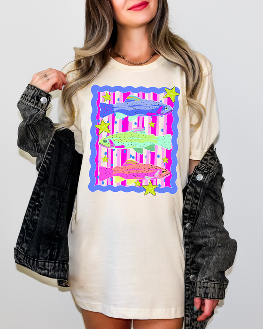 Watercolor Retro Fish