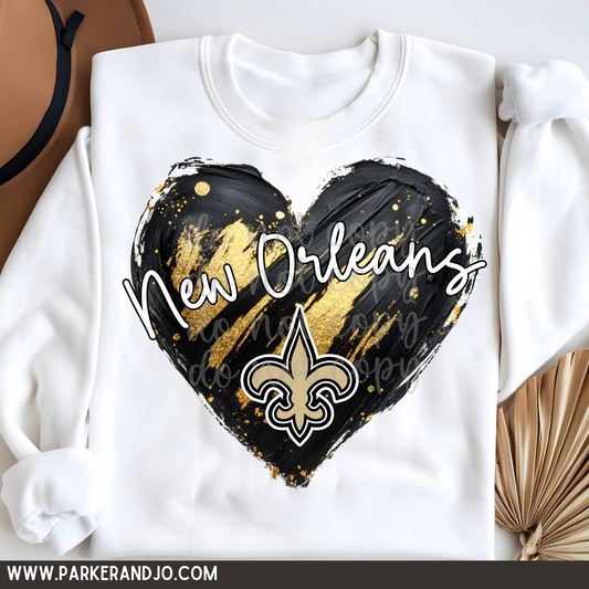 New Orleans Saints Football Heart