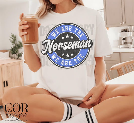 We Are The Norseman Blue And Black Circle
