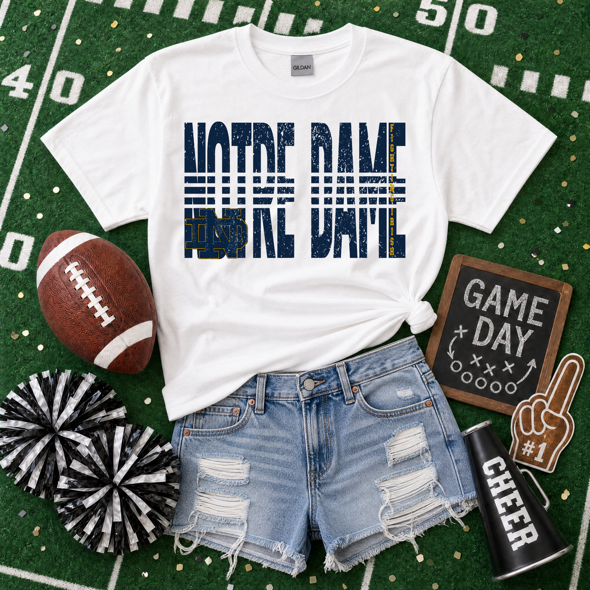 College Lined - Notre Dame Fighting Irish