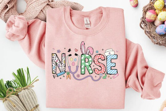 Nurse Easter Colorful Letters