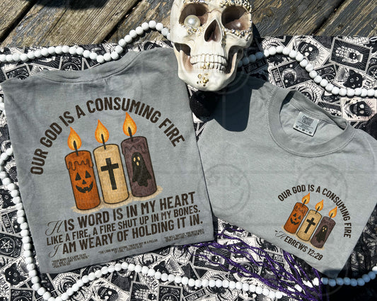 Our God is a consuming fire (front)