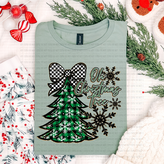 OH CHRISTMAS TREE BOW GREEN