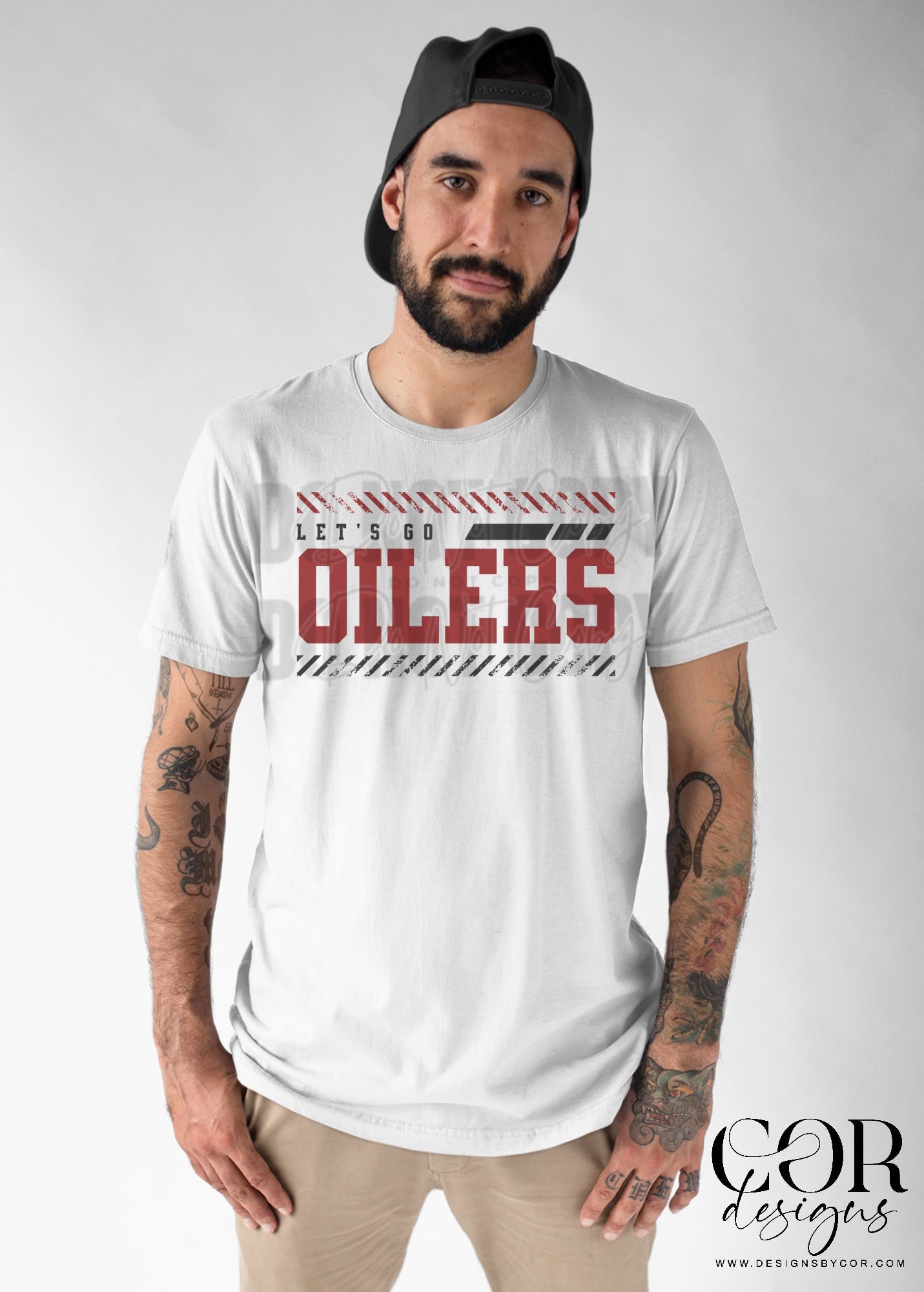 Lets Go Oilers Red And Black