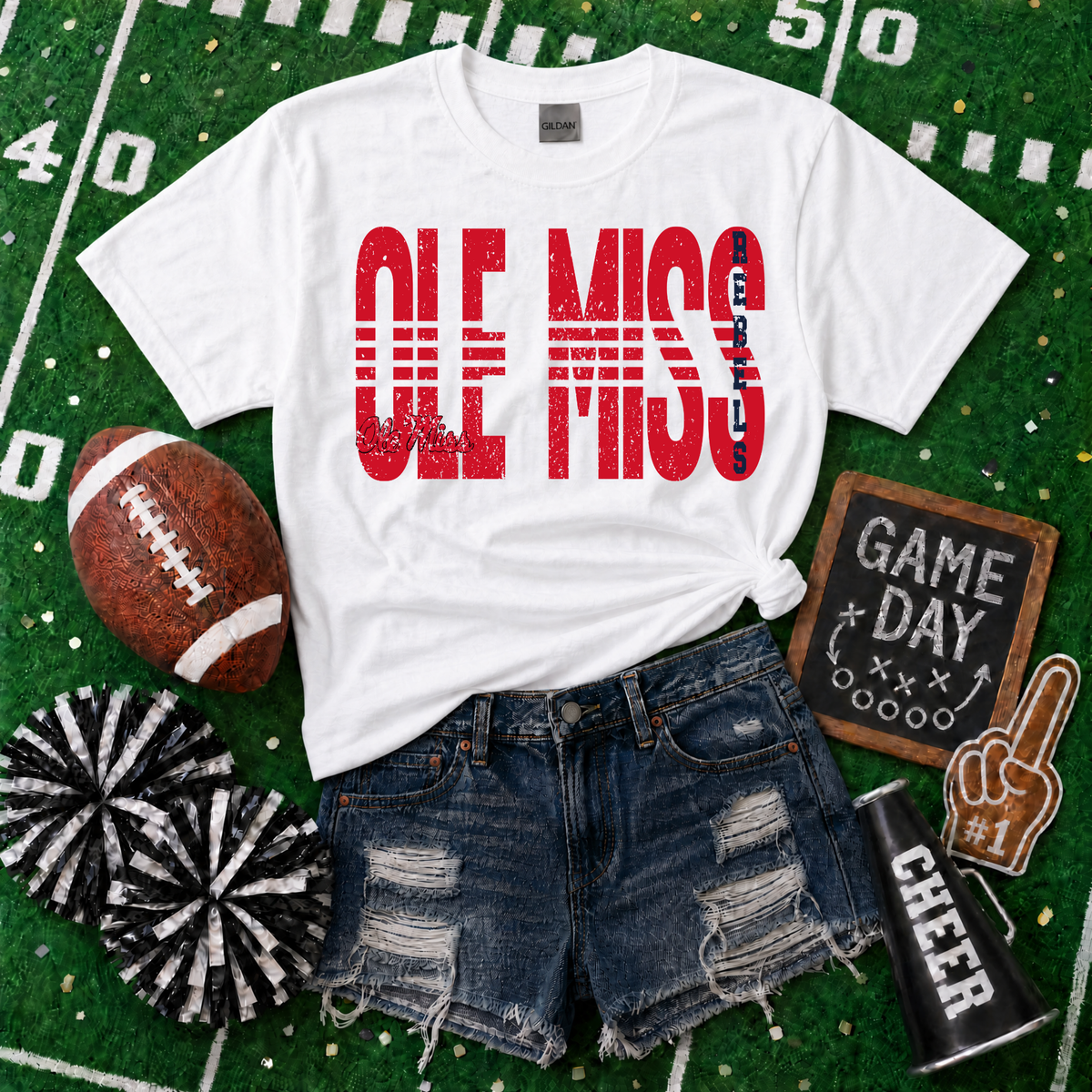 College Lined - Ole Miss Rebels
