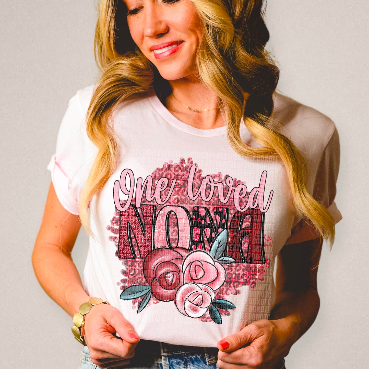 One Loved NONA (XOXO BG) Flowers - DTF Print