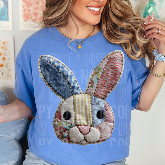 FAUX PATCH EASTER BUNNY