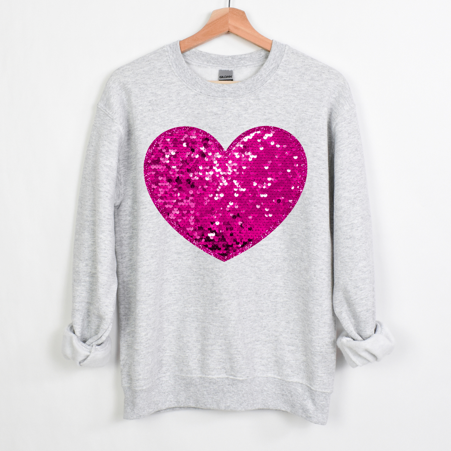 PINK Sequin Heart