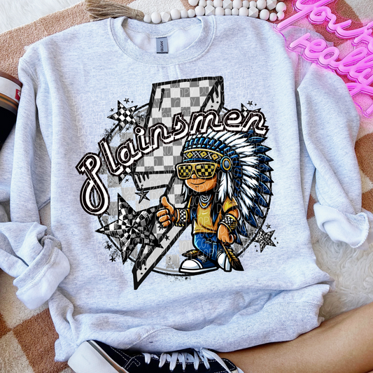 Plainsman Checkered Lightning Bolt