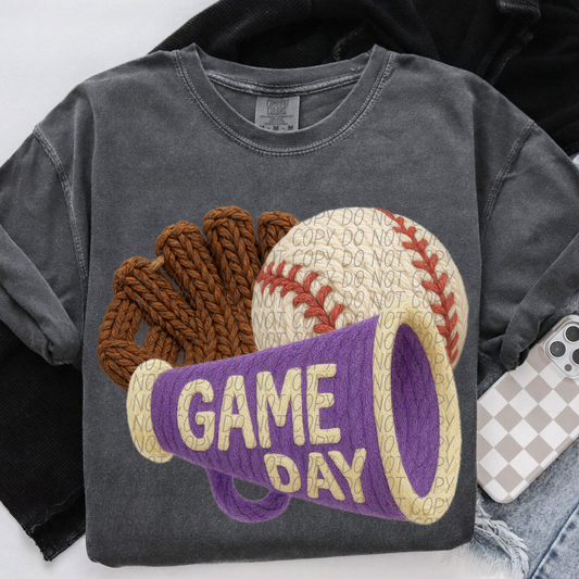 Yarn - Game Day Purple Baseball