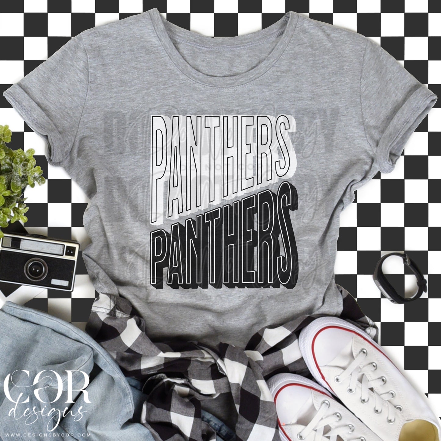 Panthers White And Black
